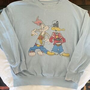 Bugs Bunny and Daffy Duck Graphic Crewneck Sweatshirt
